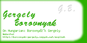 gergely borovnyak business card